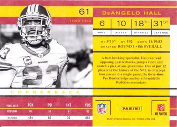 2011 Playoff Contenders #61 DeAngelo Hall Back