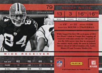 2011 Playoff Contenders #79 Roddy White Back