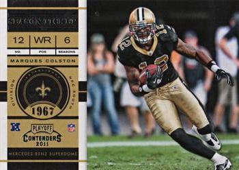 2011 Playoff Contenders #84 Marques Colston Front