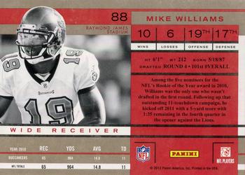 2011 Playoff Contenders #88 Mike Williams Back