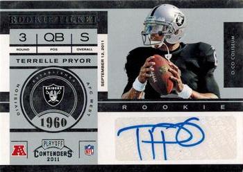 2011 Playoff Contenders #101 Terrelle Pryor Front