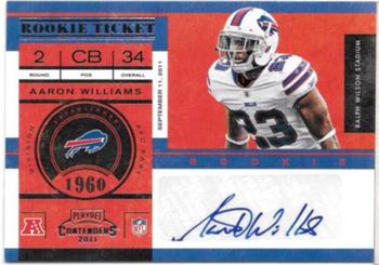 2011 Playoff Contenders #102 Aaron Williams Front