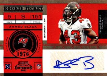 2011 Playoff Contenders #104 Ahmad Black Front