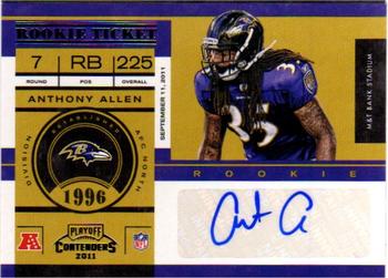 2011 Playoff Contenders #110 Anthony Allen Front