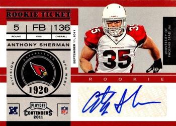 2011 Playoff Contenders #112 Anthony Sherman Front
