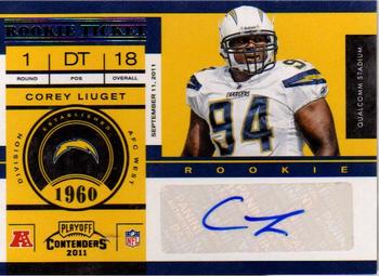 2011 Playoff Contenders #121 Corey Liuget Front