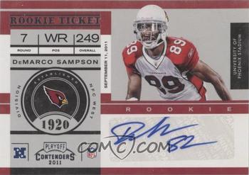 2011 Playoff Contenders #128 DeMarco Sampson Front