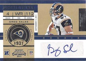 2011 Playoff Contenders #136 Greg Salas Front