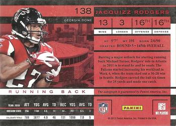 2011 Playoff Contenders #138 Jacquizz Rodgers Back