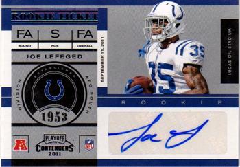 2011 Playoff Contenders #142 Joe Lefeged Front