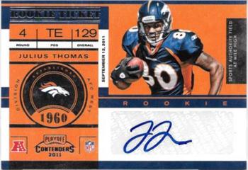 2011 Playoff Contenders #146 Julius Thomas Front