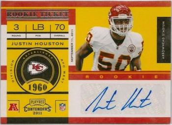 2011 Playoff Contenders #147 Justin Houston Front
