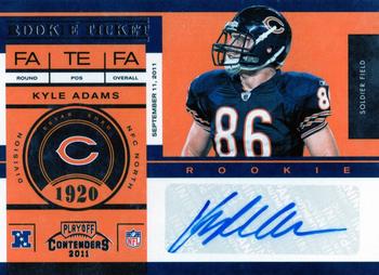 2011 Playoff Contenders #150 Kyle Adams Front