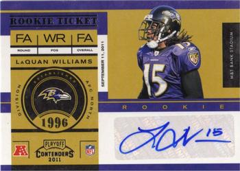 2011 Playoff Contenders #152 LaQuan Williams Front