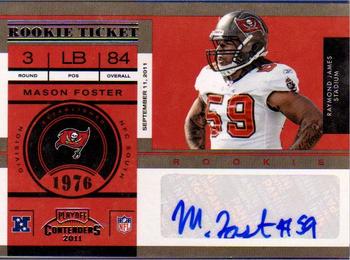 2011 Playoff Contenders #158 Mason Foster Front