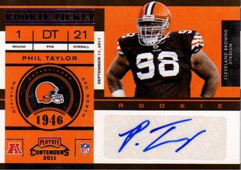 2011 Playoff Contenders #163 Phil Taylor Front