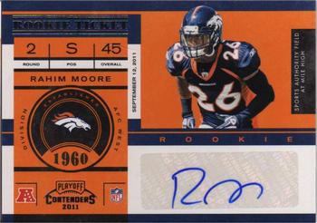 2011 Playoff Contenders #167 Rahim Moore Front