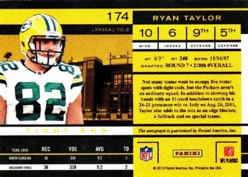 2011 Playoff Contenders #174 Ryan Taylor Back