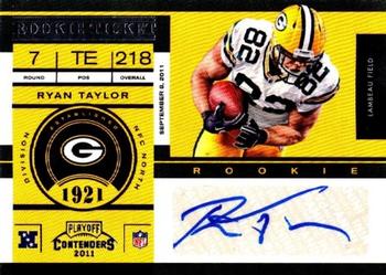 2011 Playoff Contenders #174 Ryan Taylor Front