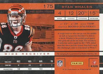2011 Playoff Contenders #175 Ryan Whalen Back