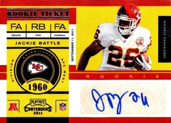 2011 Playoff Contenders #176 Jackie Battle Front