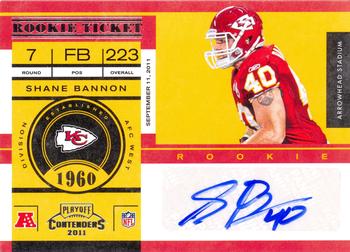 2011 Playoff Contenders #177 Shane Bannon Front