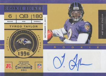 2011 Playoff Contenders #184 Tyrod Taylor Front
