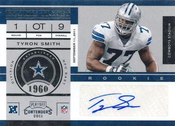 2011 Playoff Contenders #185 Tyron Smith Front