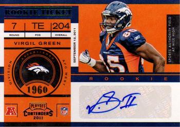 2011 Playoff Contenders #186 Virgil Green Front