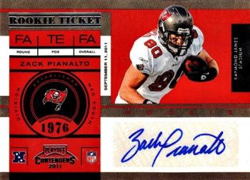 2011 Playoff Contenders #189 Zack Pianalto Front