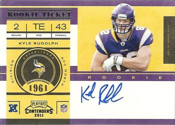 2011 Playoff Contenders #224 Kyle Rudolph Front