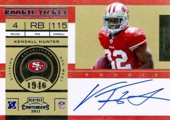 2011 Playoff Contenders #232 Kendall Hunter Front