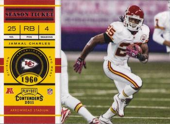 2011 Playoff Contenders #43 Jamaal Charles Front