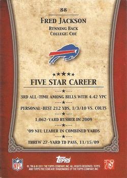 2011 Topps Five Star #88 Fred Jackson Back