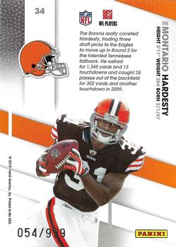 2010 Panini Certified - Certified Potential #34 Montario Hardesty  Back
