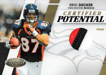 2010 Panini Certified - Certified Potential Materials Prime #2 Eric Decker  Front