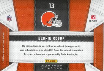 2010 Panini Certified - Fabric of the Game #13 Bernie Kosar Back