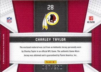 2010 Panini Certified - Fabric of the Game #28 Charley Taylor Back
