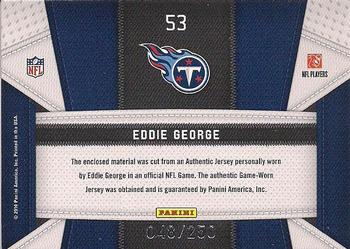 2010 Panini Certified - Fabric of the Game #53 Eddie George Back