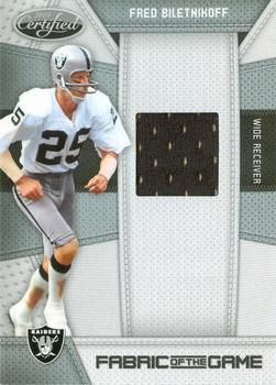 2010 Panini Certified - Fabric of the Game #60 Fred Biletnikoff Front