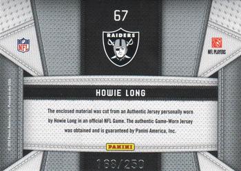 2010 Panini Certified - Fabric of the Game #67 Howie Long Back