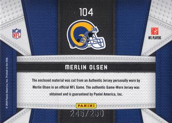 2010 Panini Certified - Fabric of the Game #104 Merlin Olsen Back