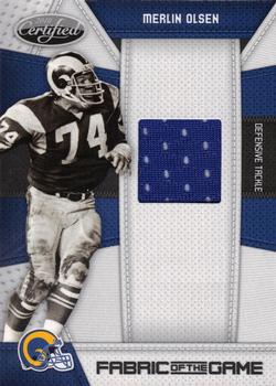 2010 Panini Certified - Fabric of the Game #104 Merlin Olsen Front