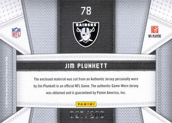 2010 Panini Certified - Fabric of the Game #78 Jim Plunkett Back