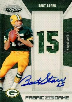 2010 Panini Certified - Fabric of the Game Jersey Number Autographs #11 Bart Starr Front