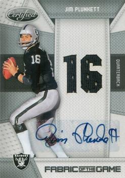 2010 Panini Certified - Fabric of the Game Jersey Number Autographs #78 Jim Plunkett Front