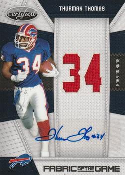 2010 Panini Certified - Fabric of the Game Jersey Number Autographs #137 Thurman Thomas Front