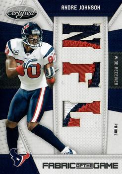 2010 Panini Certified - Fabric of the Game NFL Die Cut Prime #5 Andre Johnson Front