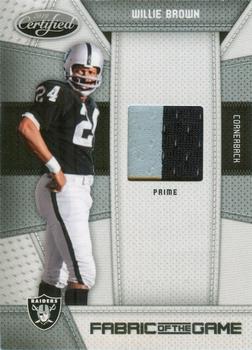 2010 Panini Certified - Fabric of the Game Prime #149 Willie Brown Front