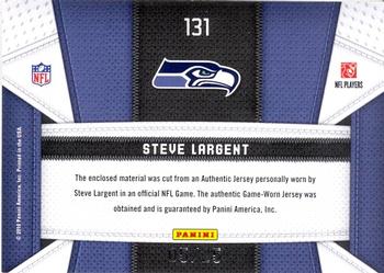 2010 Panini Certified - Fabric of the Game Team Die Cut #131 Steve Largent Back